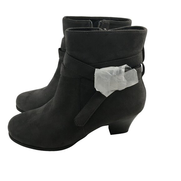 COMFORTVIEW GREY LIZZIE SUEDE BOOTIES WOMENS BOOTS SIZE 8.5 - Picture 5 of 8